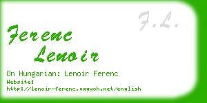 ferenc lenoir business card